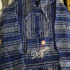 Dodgers Men's Poncho Hoodie- Rare From Durango Mexico
